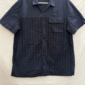 Armani Exchange AX Logo Jacquard Button Shirt XXL Casual Streetwear Big & Tall